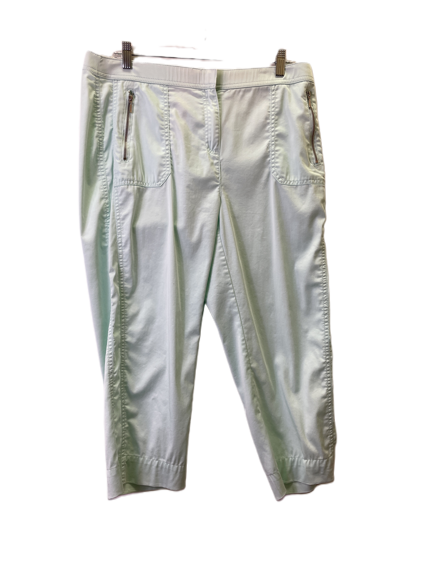 Green Pants Cropped By Chicos, Size: 10