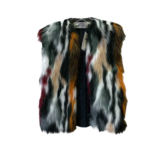 Multi-colored Vest Faux Fur & Sherpa By Anthropologie, Size: Xs