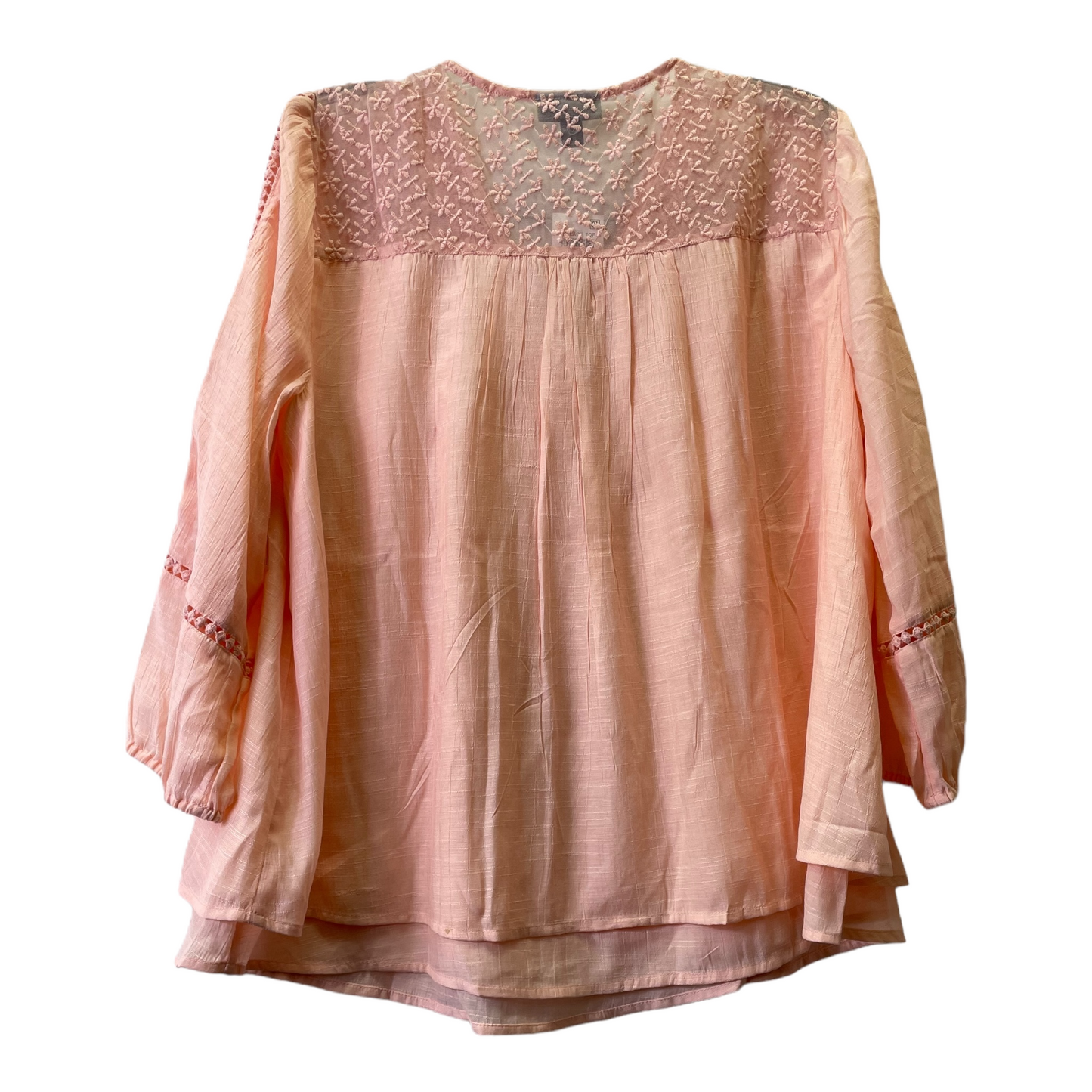 Peach Top Long Sleeve By Style And Company, Size: L