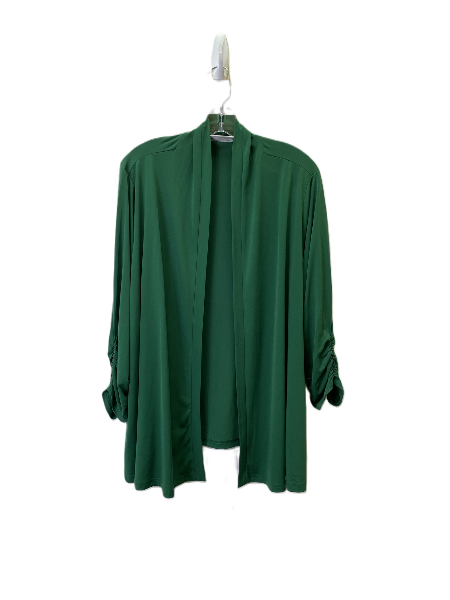 Cardigan By Susan Graver In Green, Size: 2x