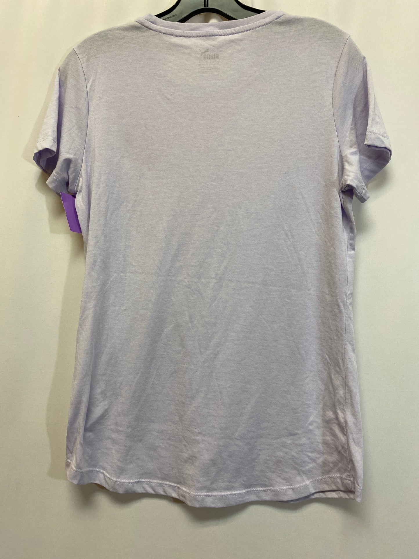 Purple Athletic Top Short Sleeve Puma, Size M