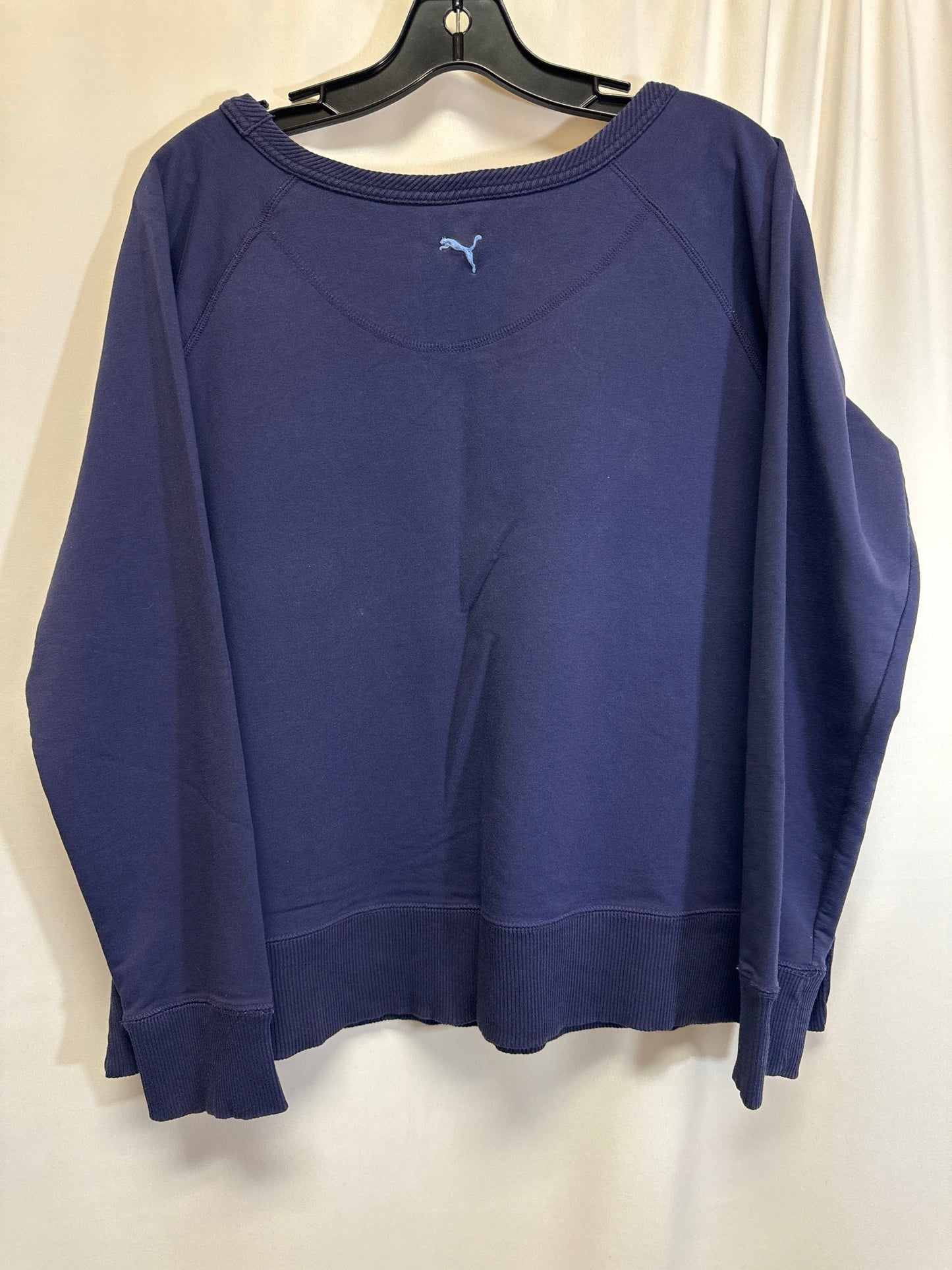 Blue Sweatshirt Collar Puma, Size Xl