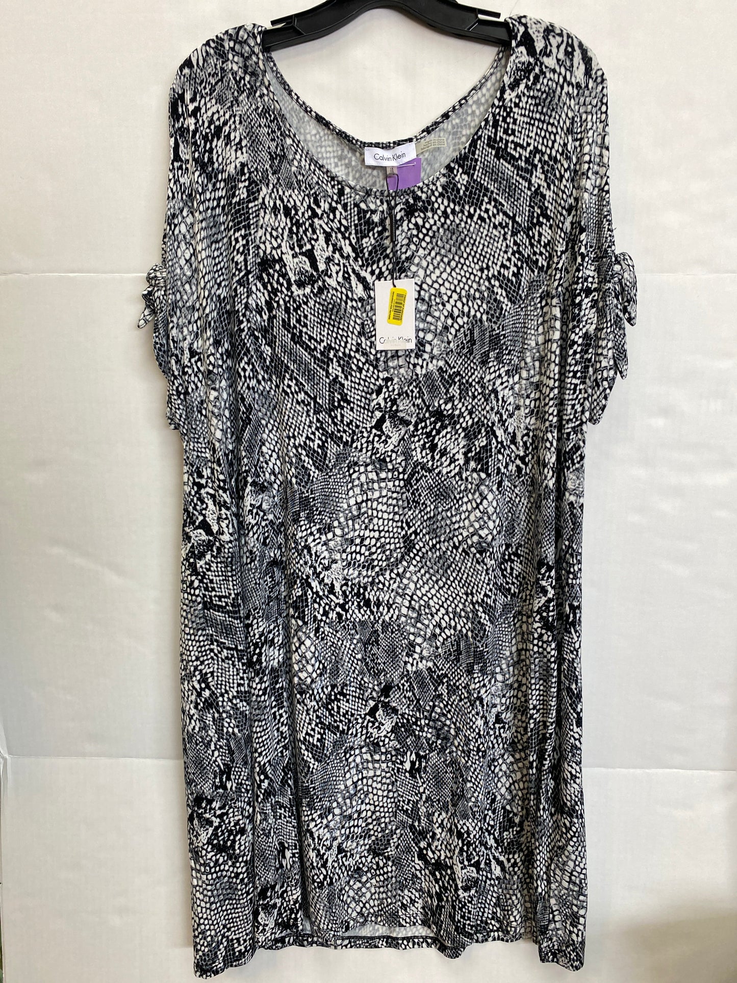 Black & White Dress Casual Midi Calvin Klein, Size 1x