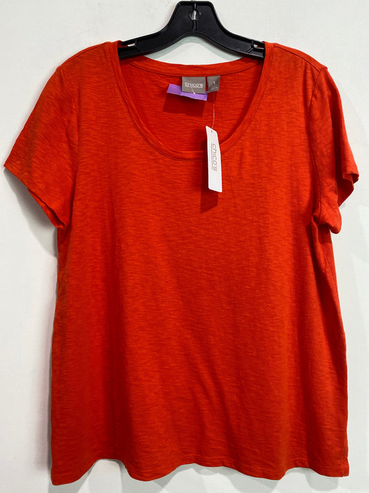 Orange Top Short Sleeve Chicos, Size M