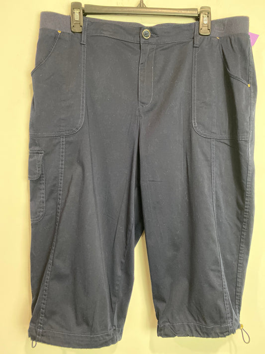 Navy Capris Croft And Barrow, Size 1x