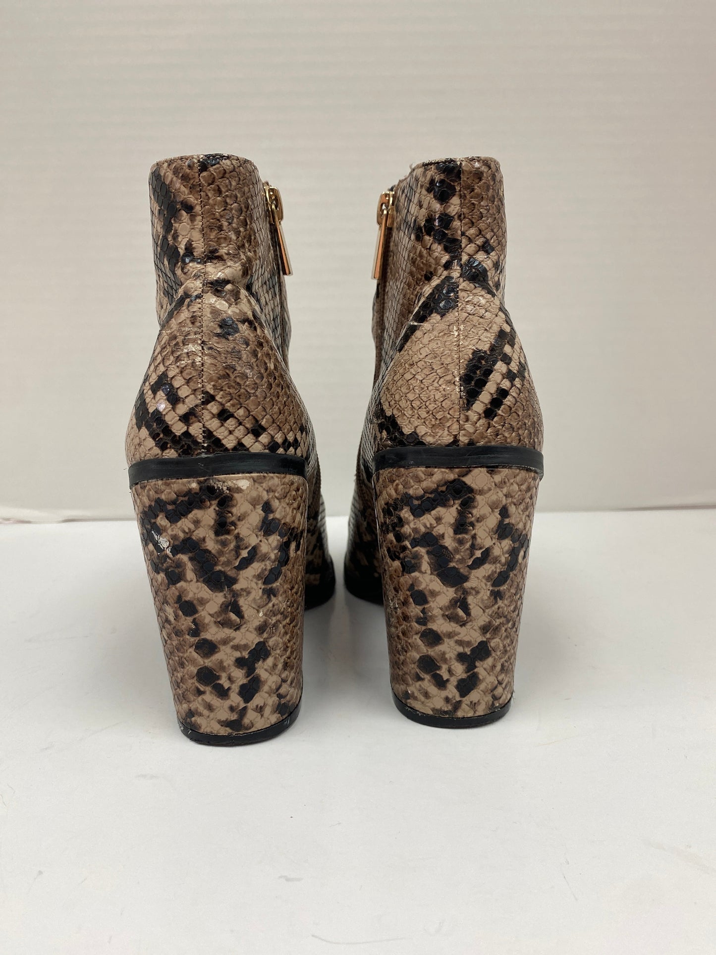 Animal Print Boots Ankle Heels New Look, Size 5