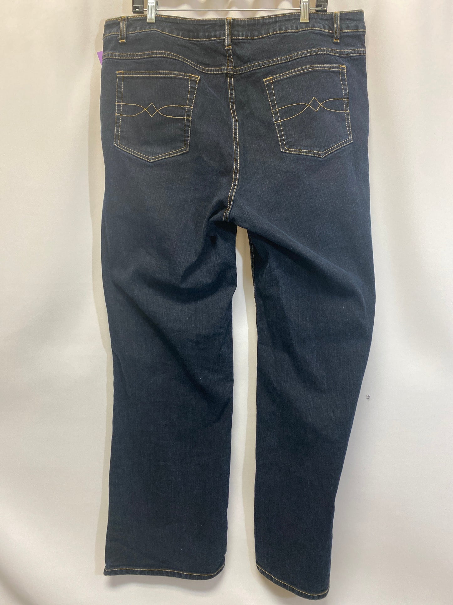 Blue Denim Jeans Straight Faded Glory, Size 2x