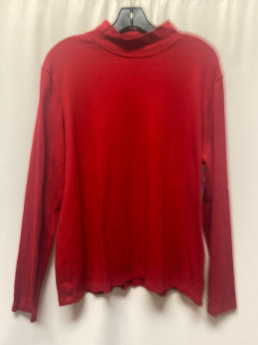 Red Top Long Sleeve Croft And Barrow, Size Xl