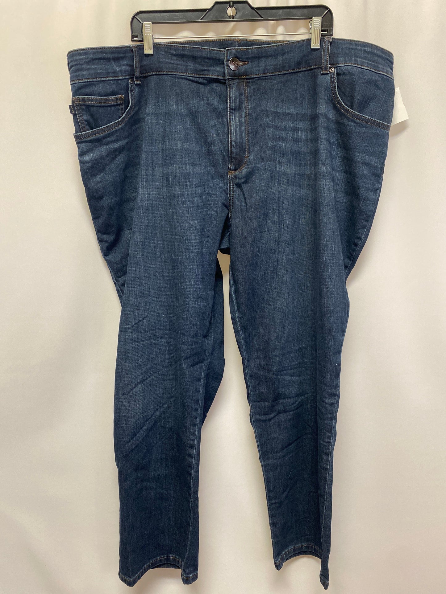 Blue Denim Jeans Straight Lee, Size 4x