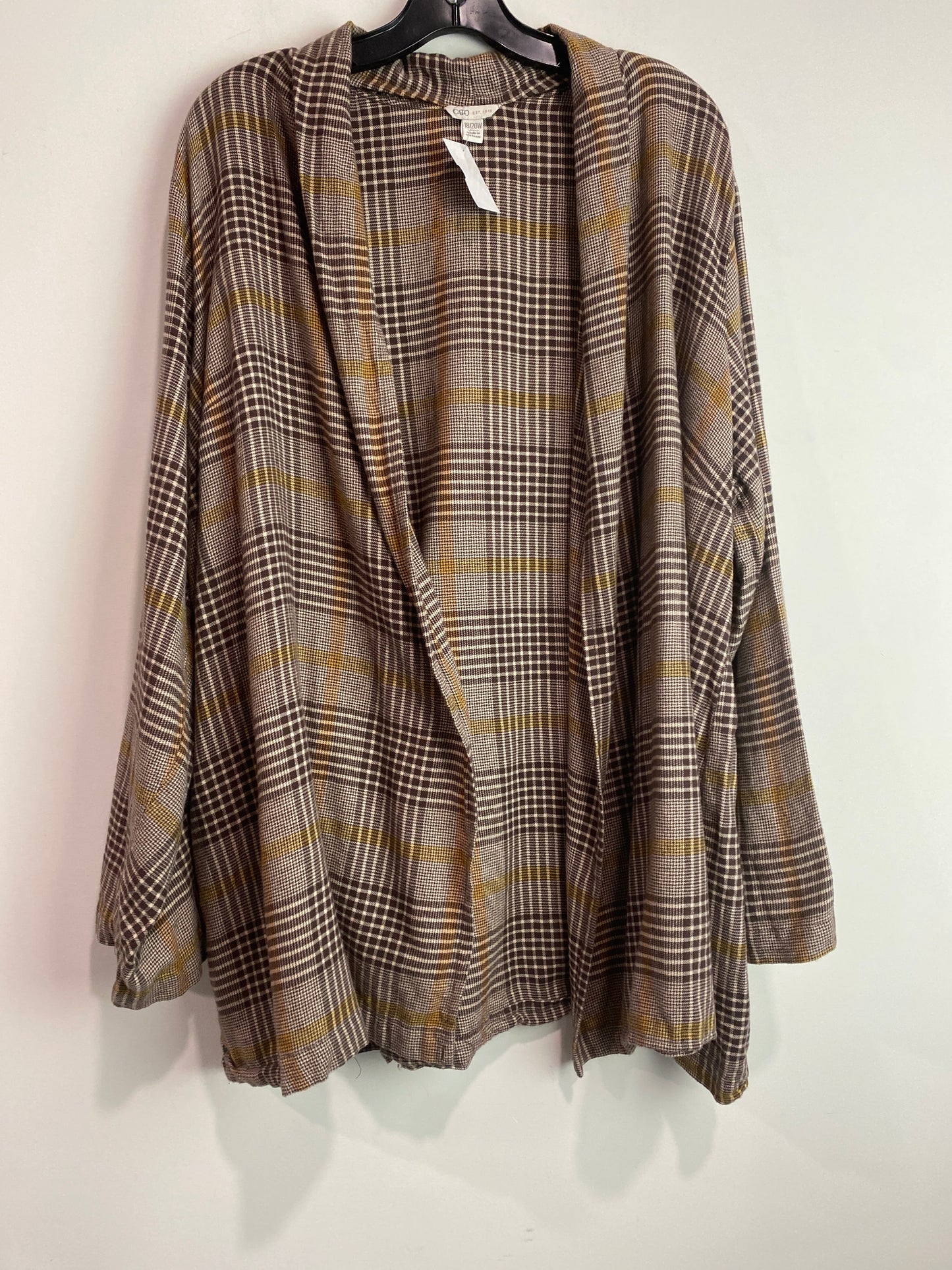 Cardigan By Cato In Brown, Size: Xxl