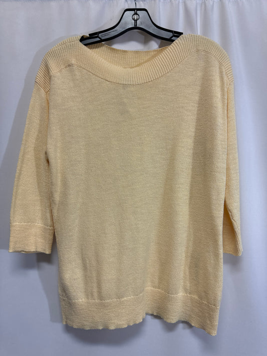 Top 3/4 Sleeve By Chicos In Yellow, Size: M