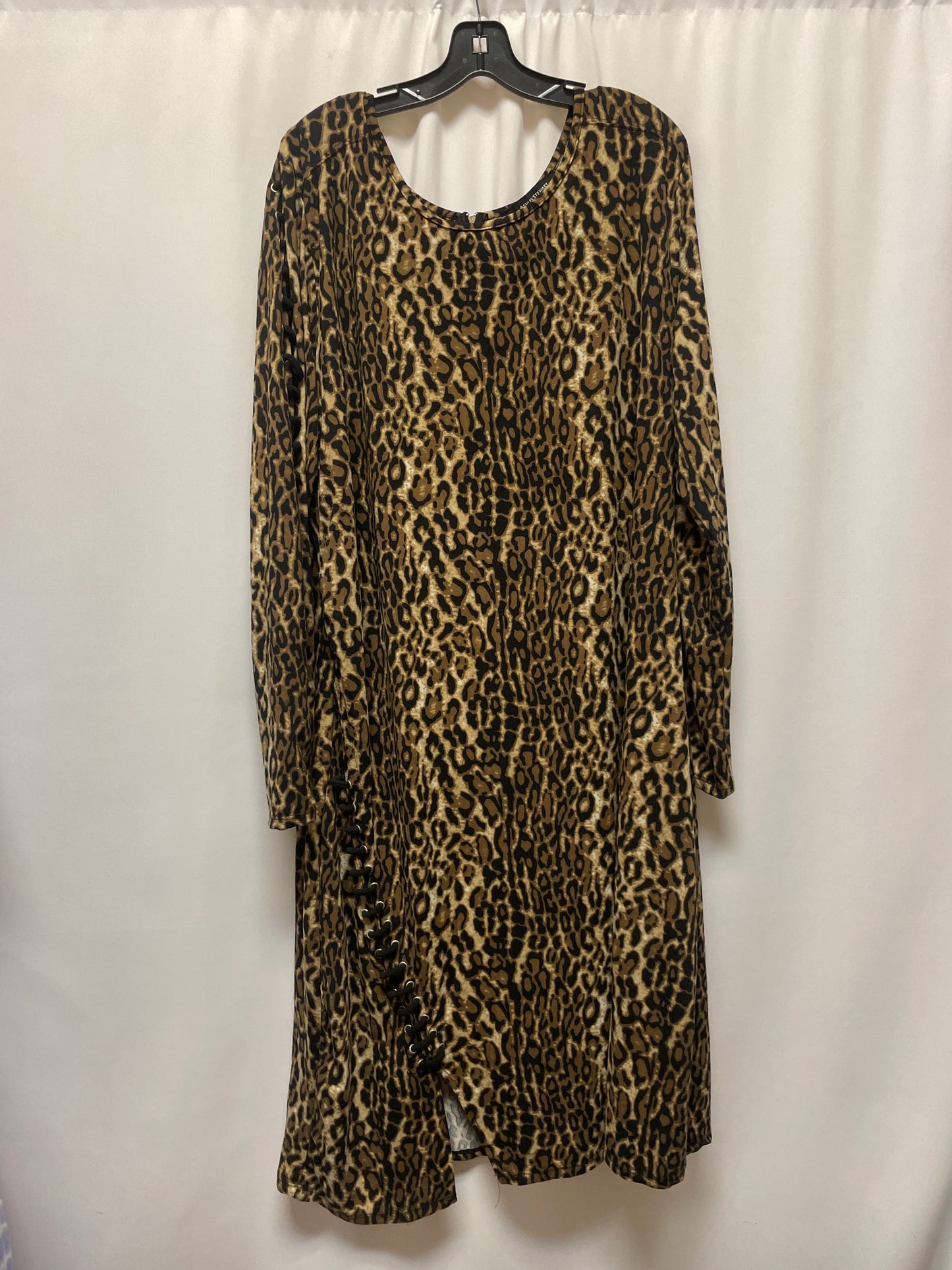 Dress Casual Midi By Ashley Stewart In Animal Print, Size: 4x