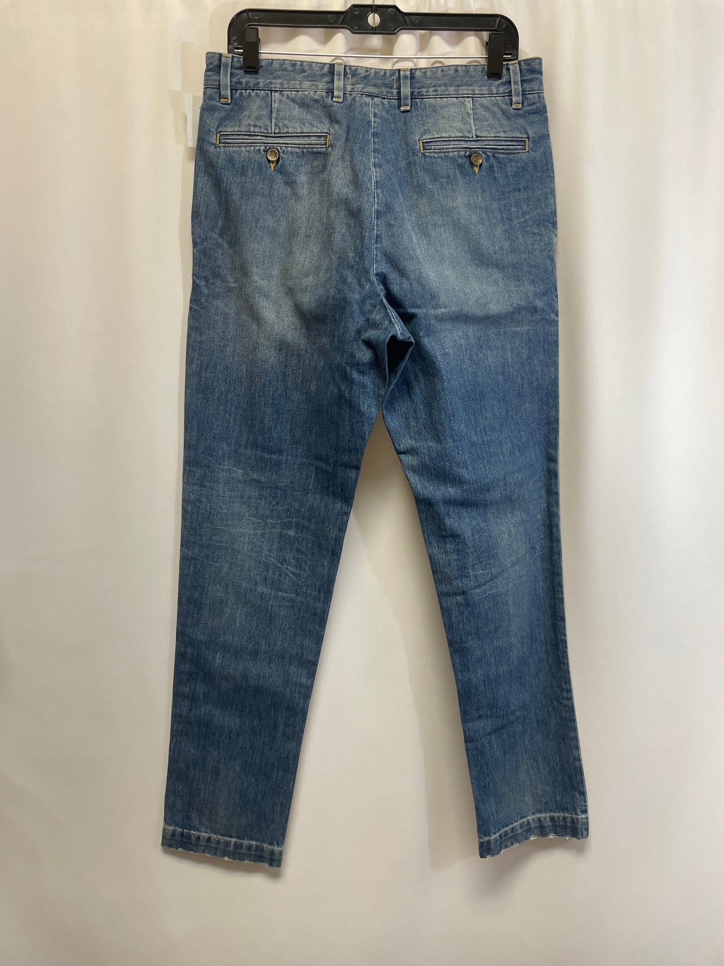 Jeans Straight By Dolce And Gabbana In Blue Denim, Size: 46