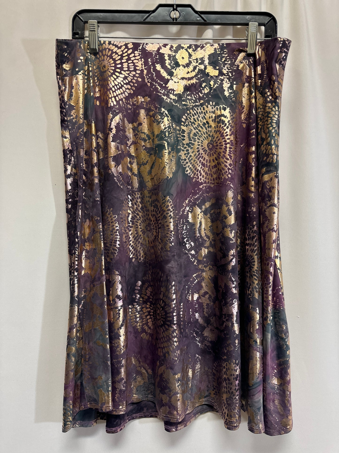 Skirt Midi By Ellen Tracy In Purple, Size: Xl