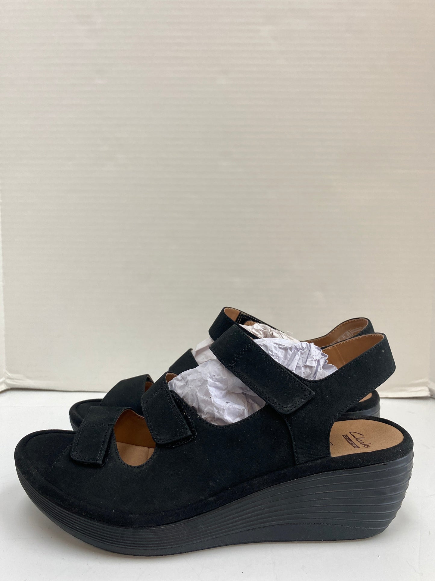 Sandals Heels Block By Clarks In Black, Size: 12