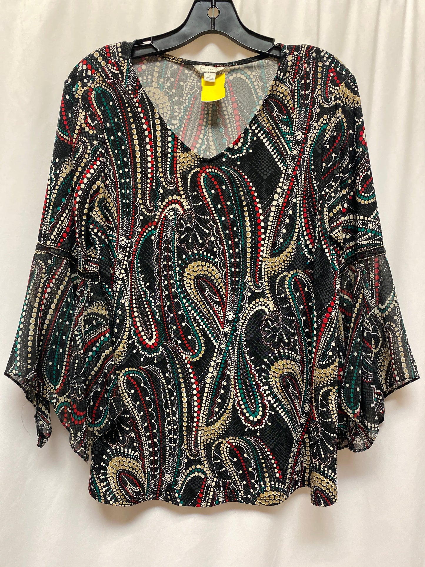 Top Long Sleeve By Cato In Multi-colored, Size: S