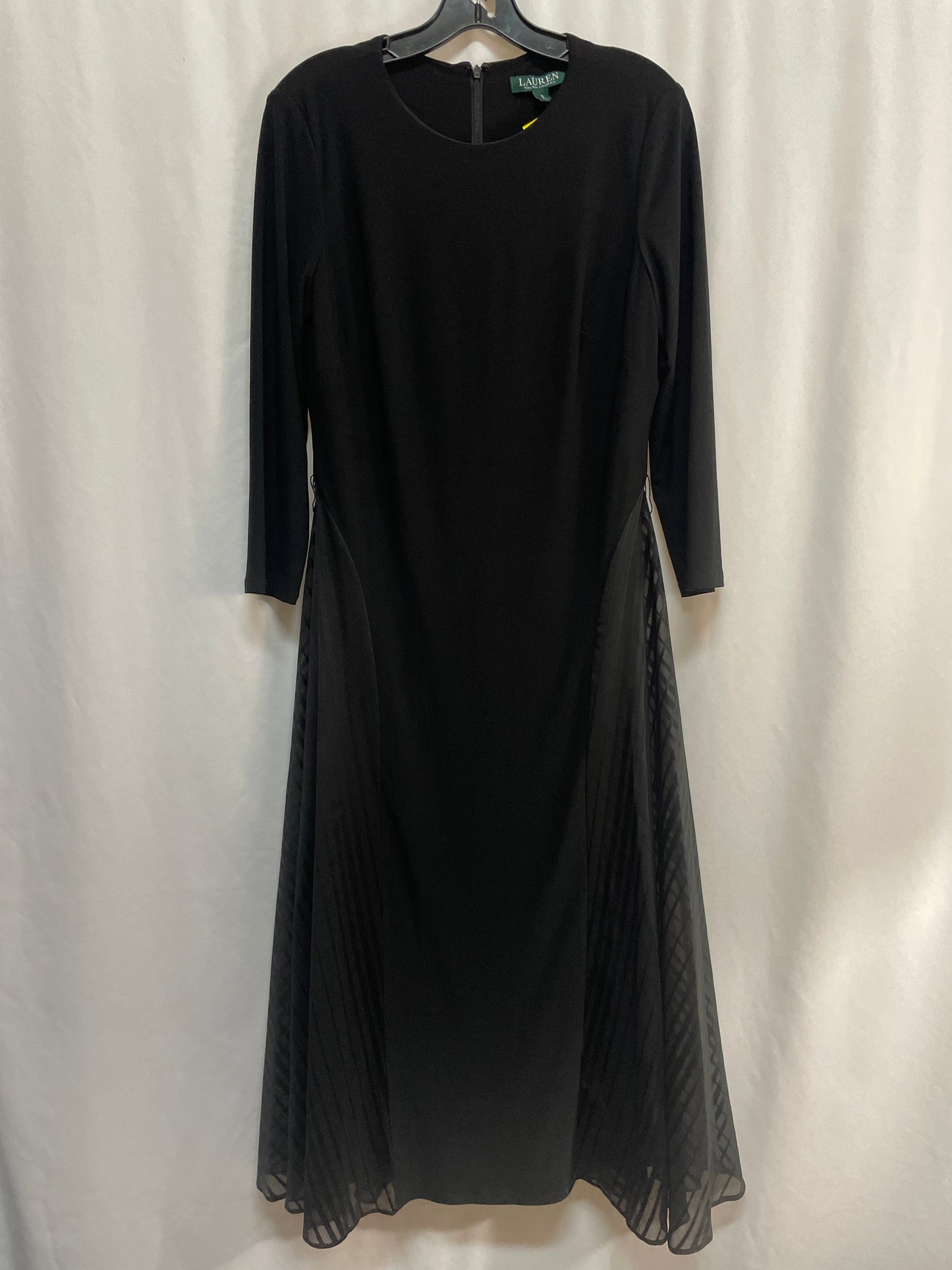 Dress Casual Midi By Ralph Lauren In Black, Size: M