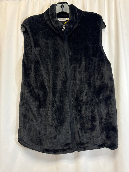 Vest Faux Fur & Sherpa By Kim Rogers In Black, Size: Xl