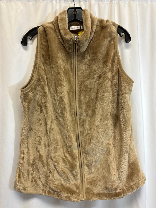 Vest Faux Fur & Sherpa By Kim Rogers In Tan, Size: Xl