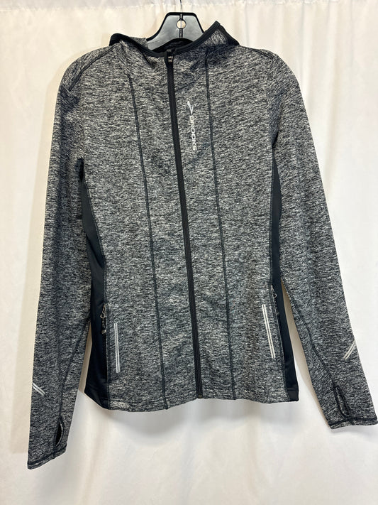 Athletic Jacket By Brooks In Grey, Size: M