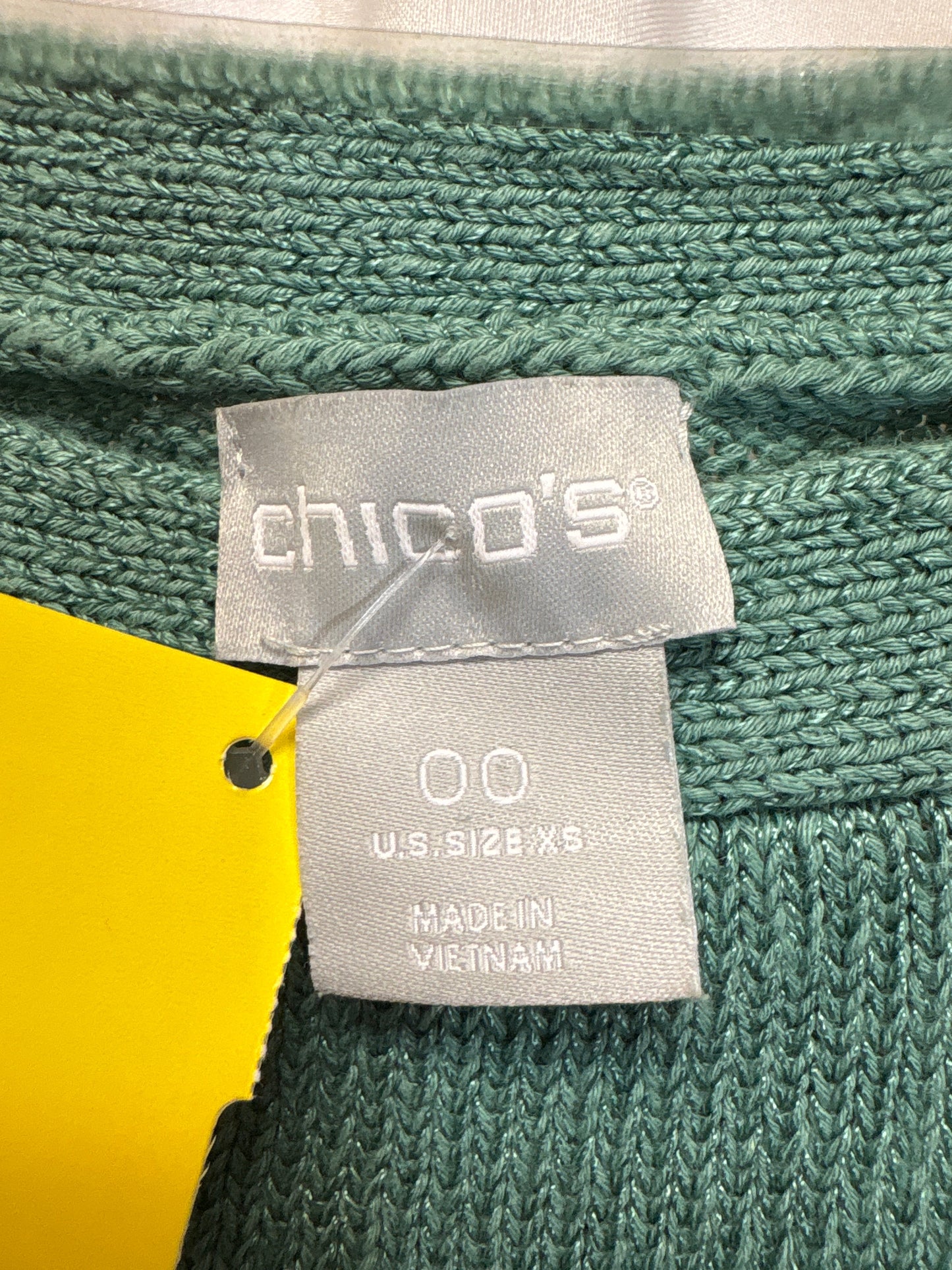 Sweater By Chicos In Green, Size: Xs