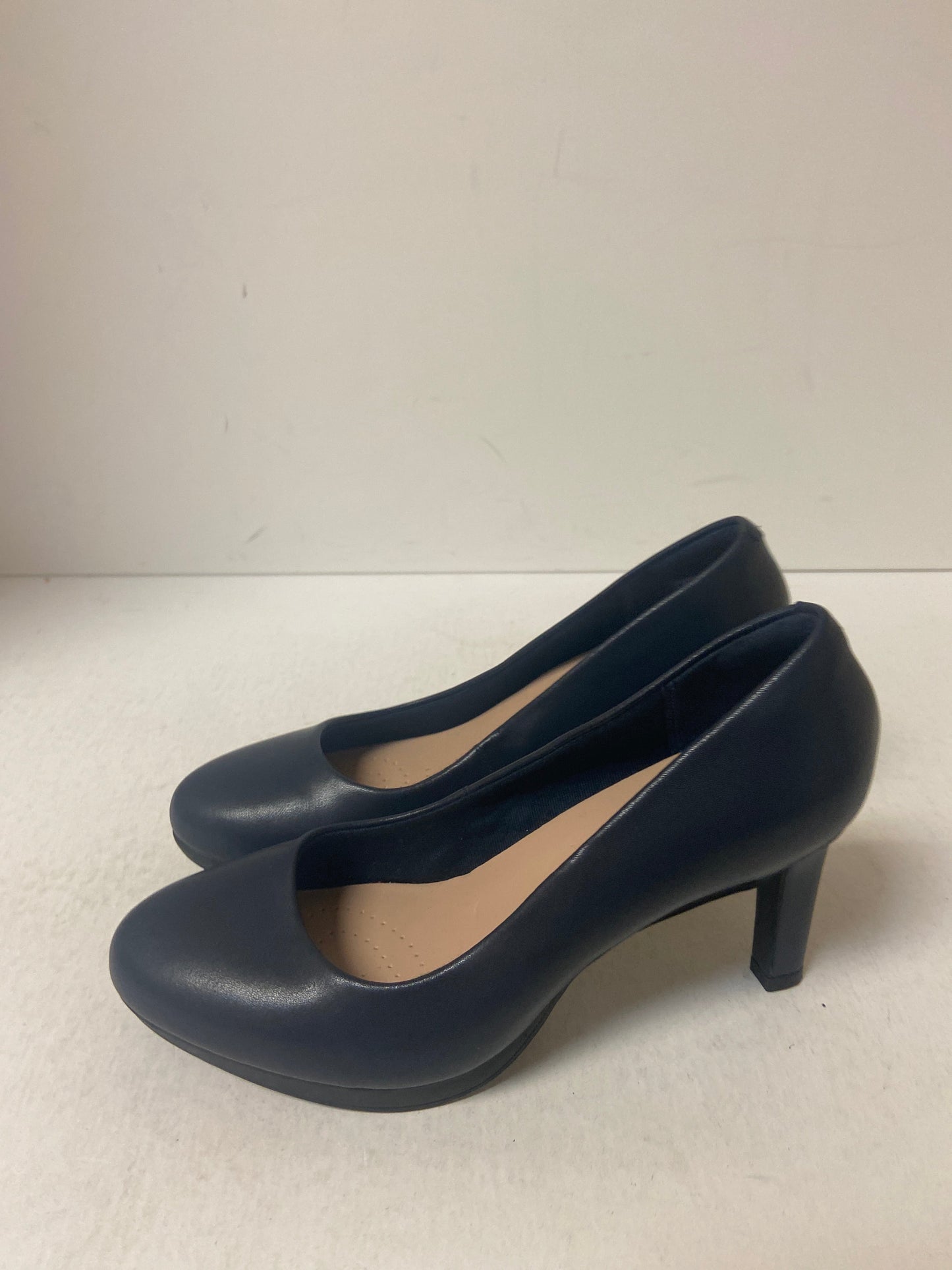 Shoes Heels Block By Clarks In Navy, Size: 8.5