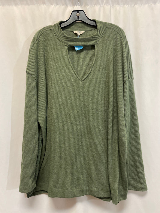 Sweater By Terra & Sky In Green, Size: 3x