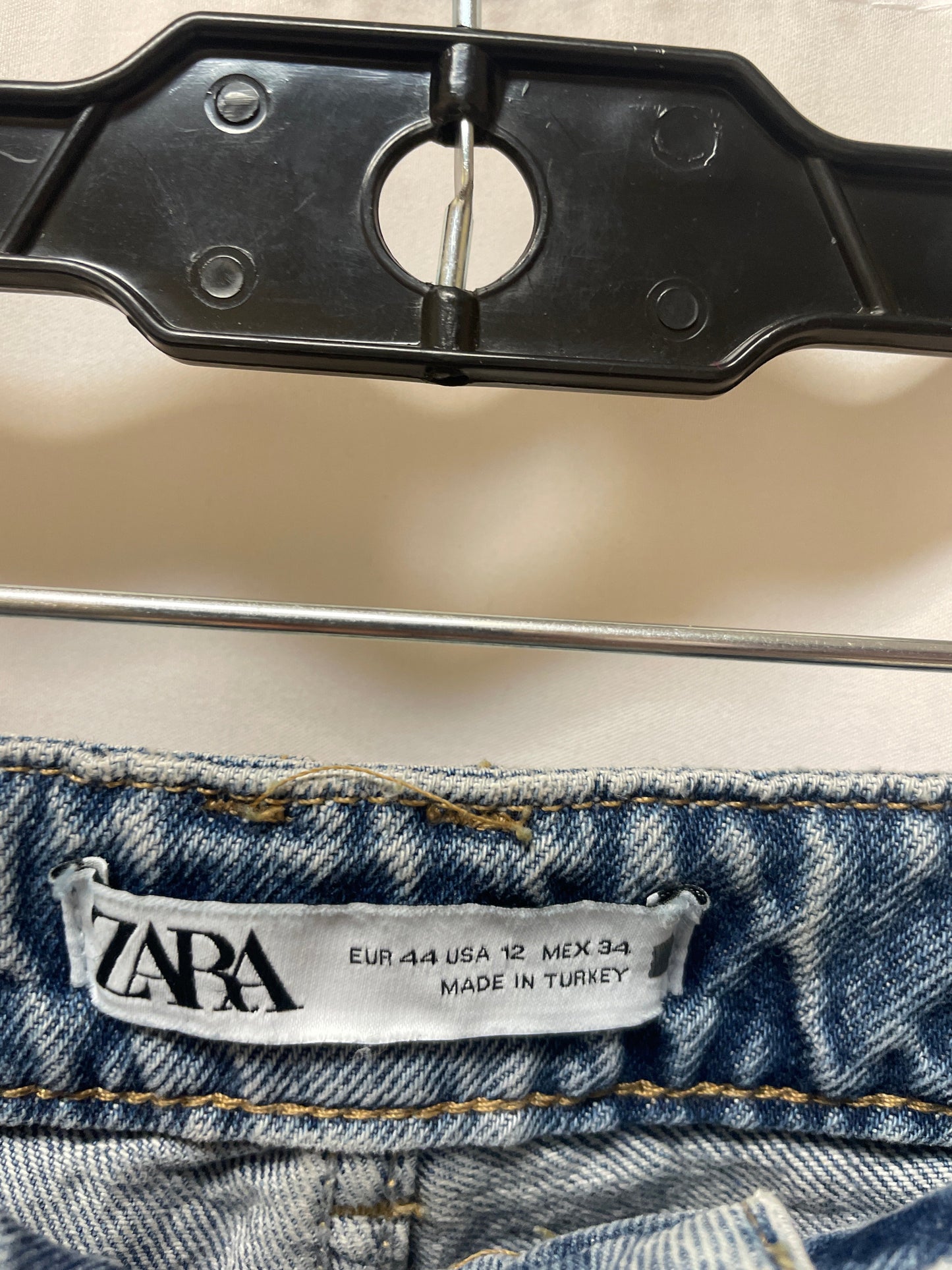 Jeans Straight By Zara In Blue, Size: 12