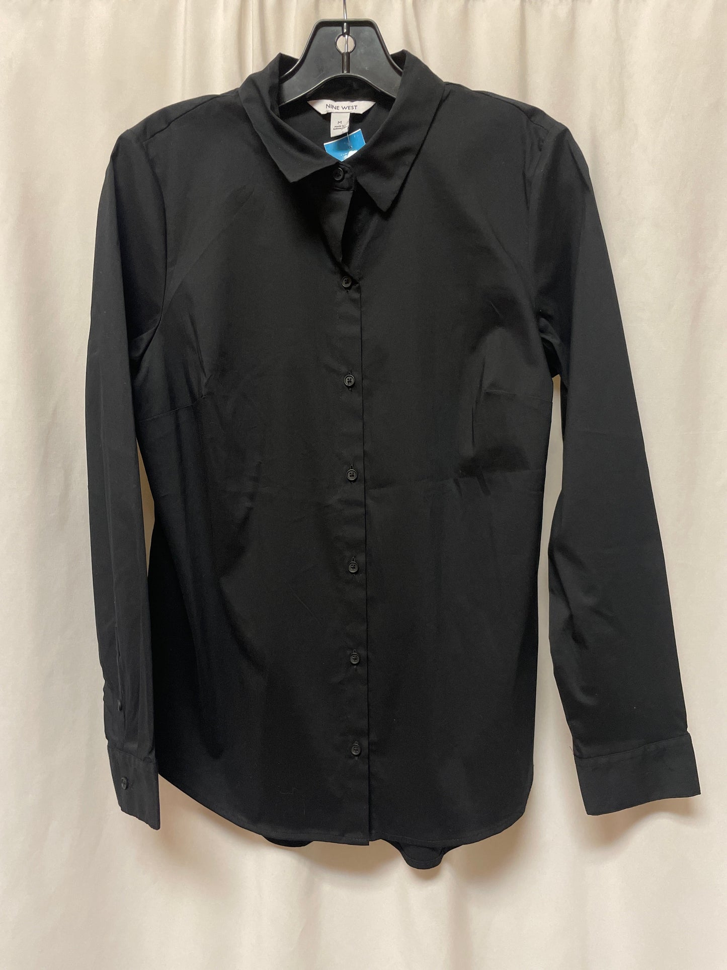 Top Long Sleeve By Nine West In Black, Size: M