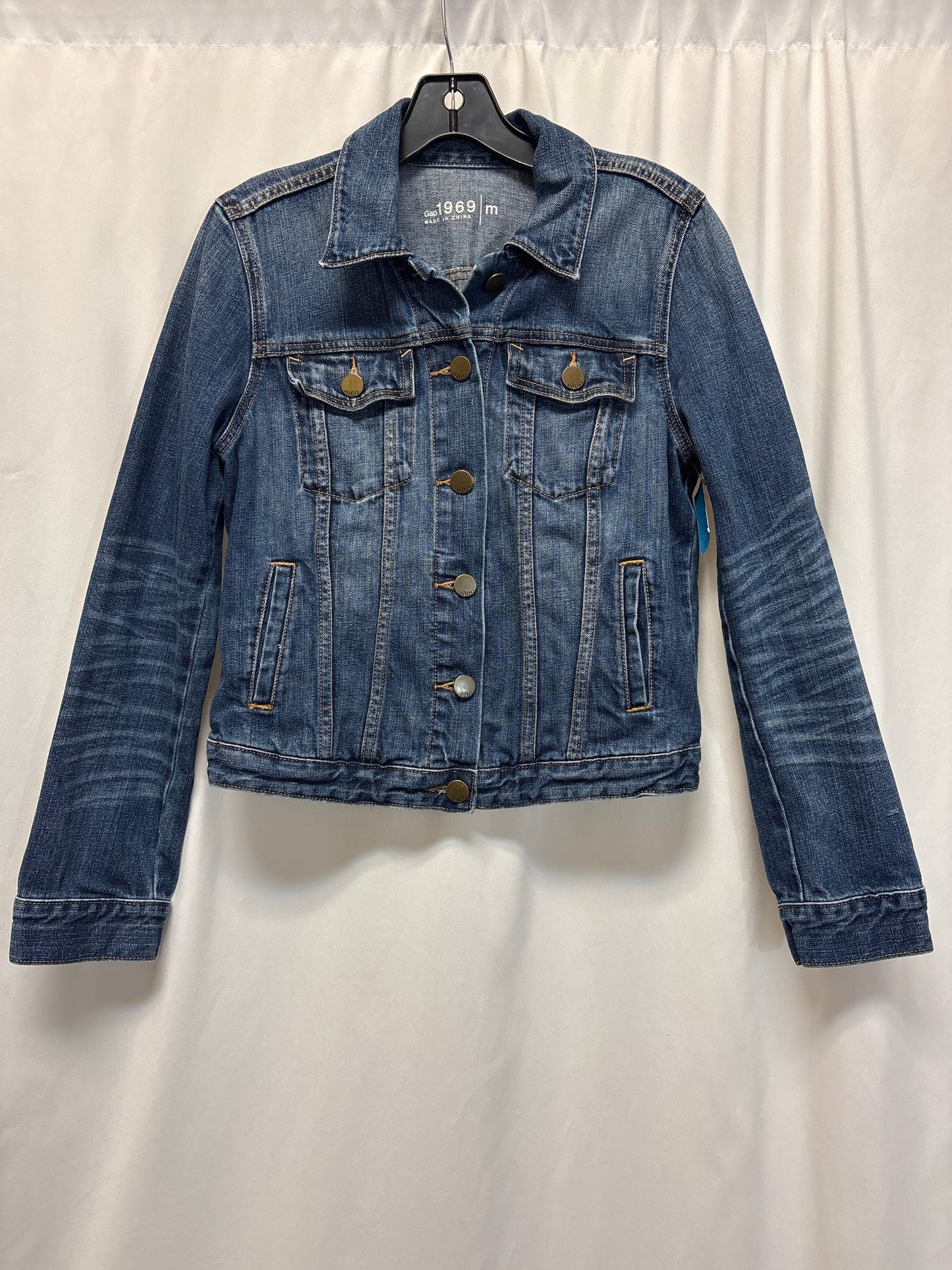 Jacket Denim By Gap In Blue, Size: M