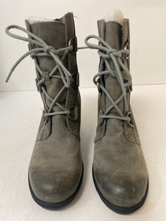 Boots Ankle Heels By Sorel In Grey, Size: 8.5