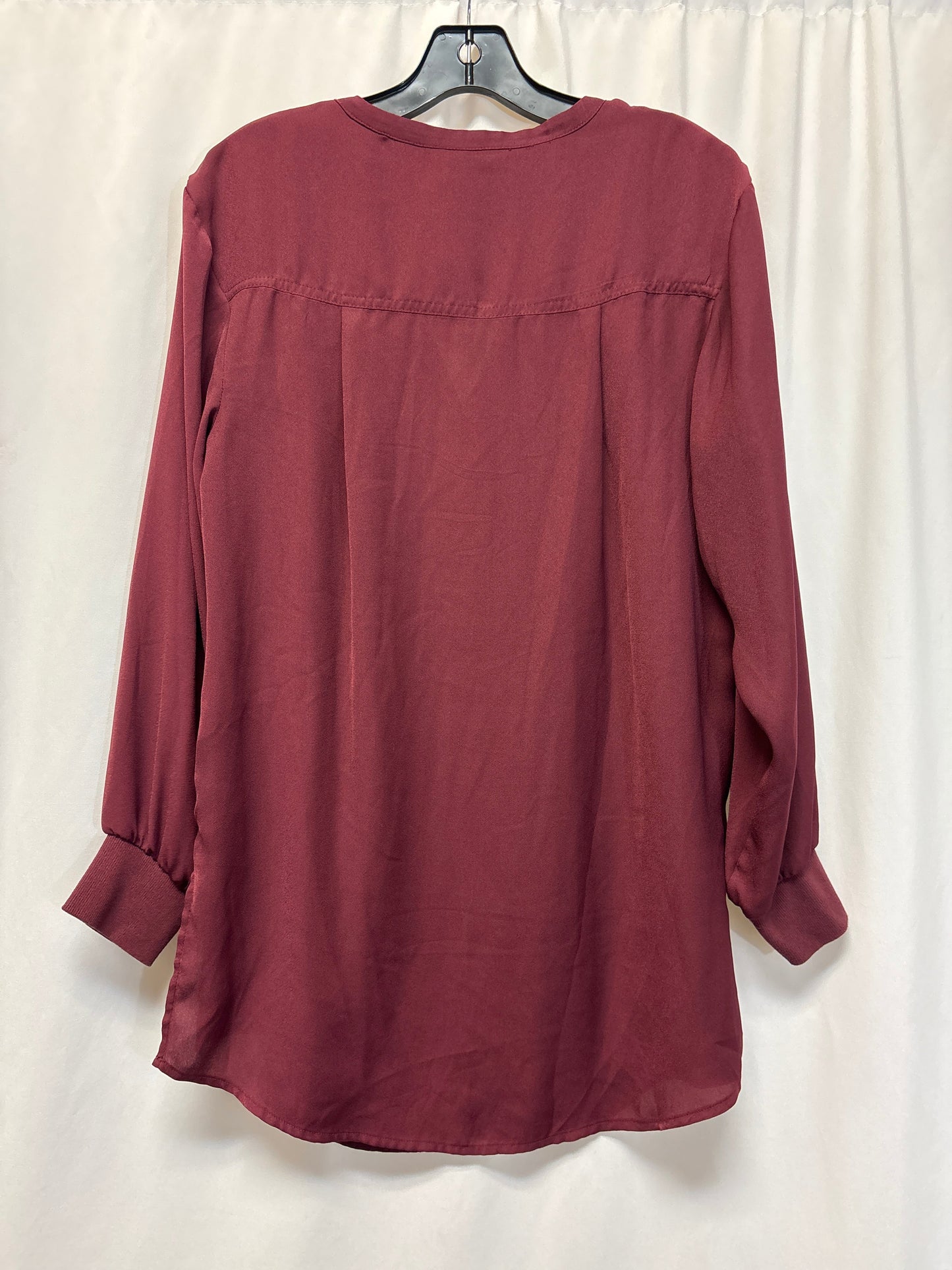 Top Long Sleeve By A New Day In Maroon, Size: M