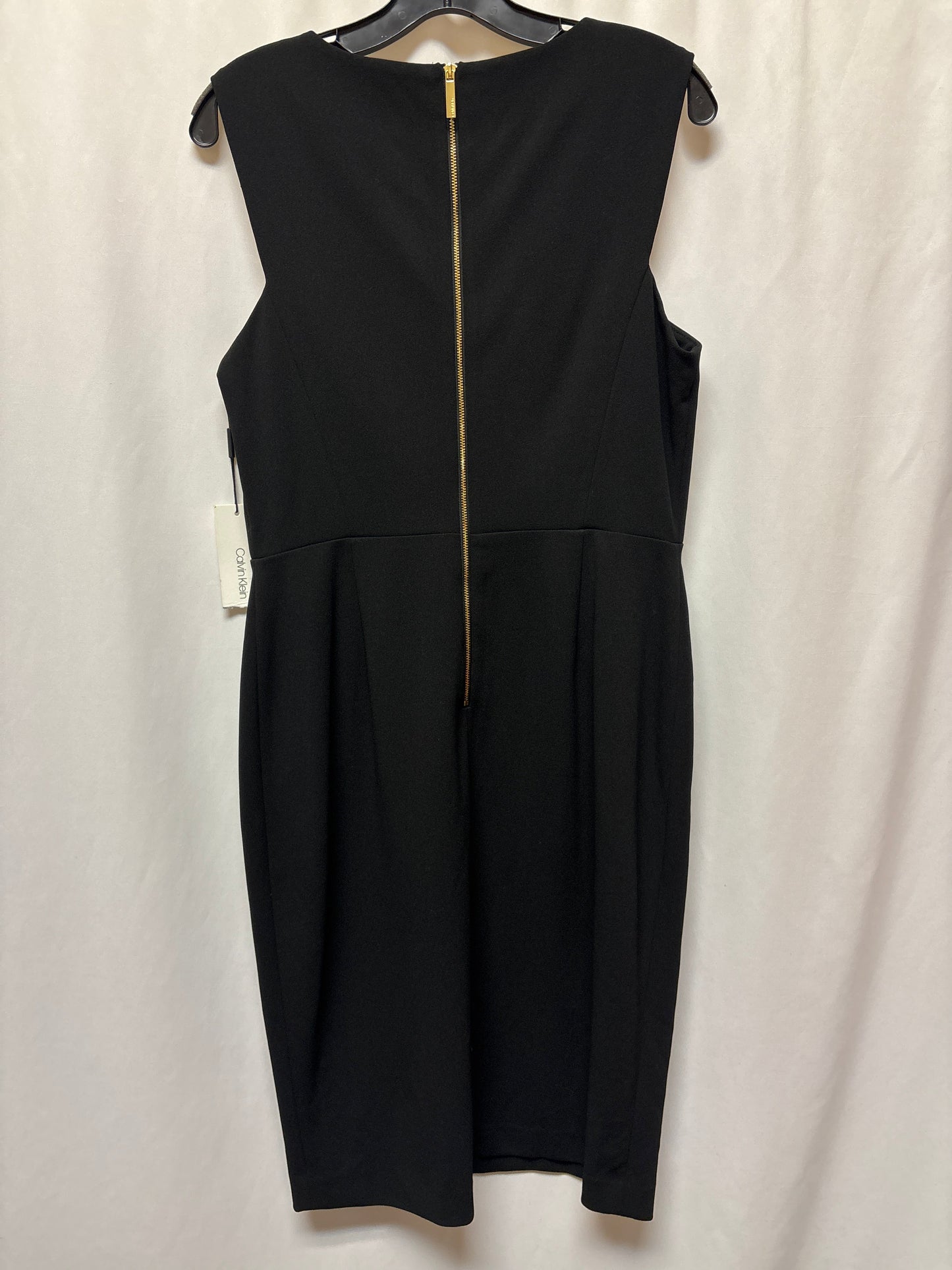 Dress Casual Midi By Calvin Klein In Black, Size: M