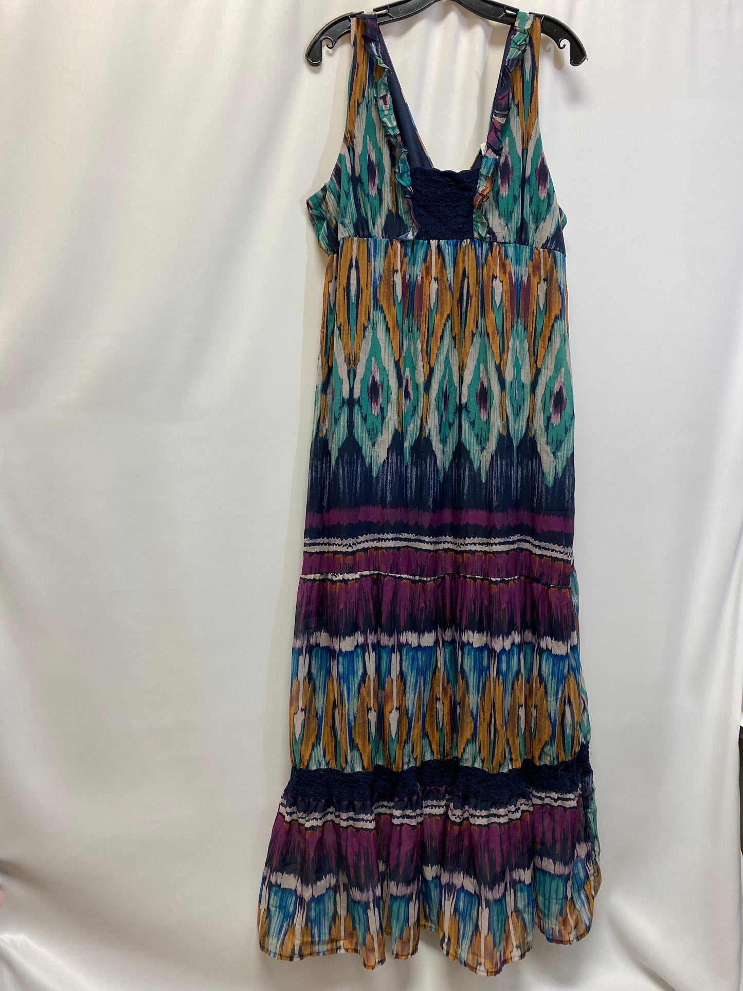 Teal Dress Casual Maxi Xhilaration, Size Xxl