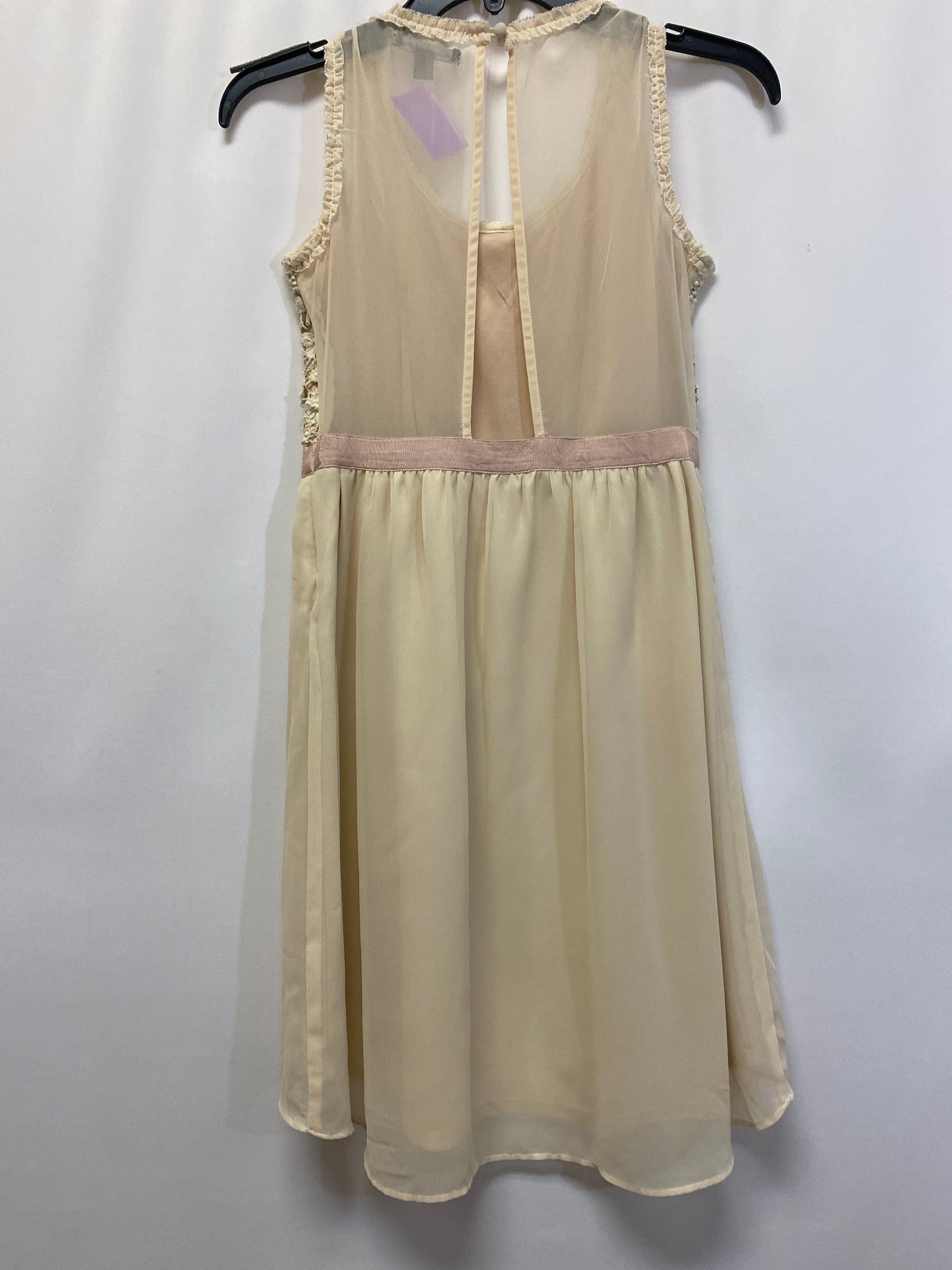 Cream Dress Casual Midi American Eagle, Size Xs