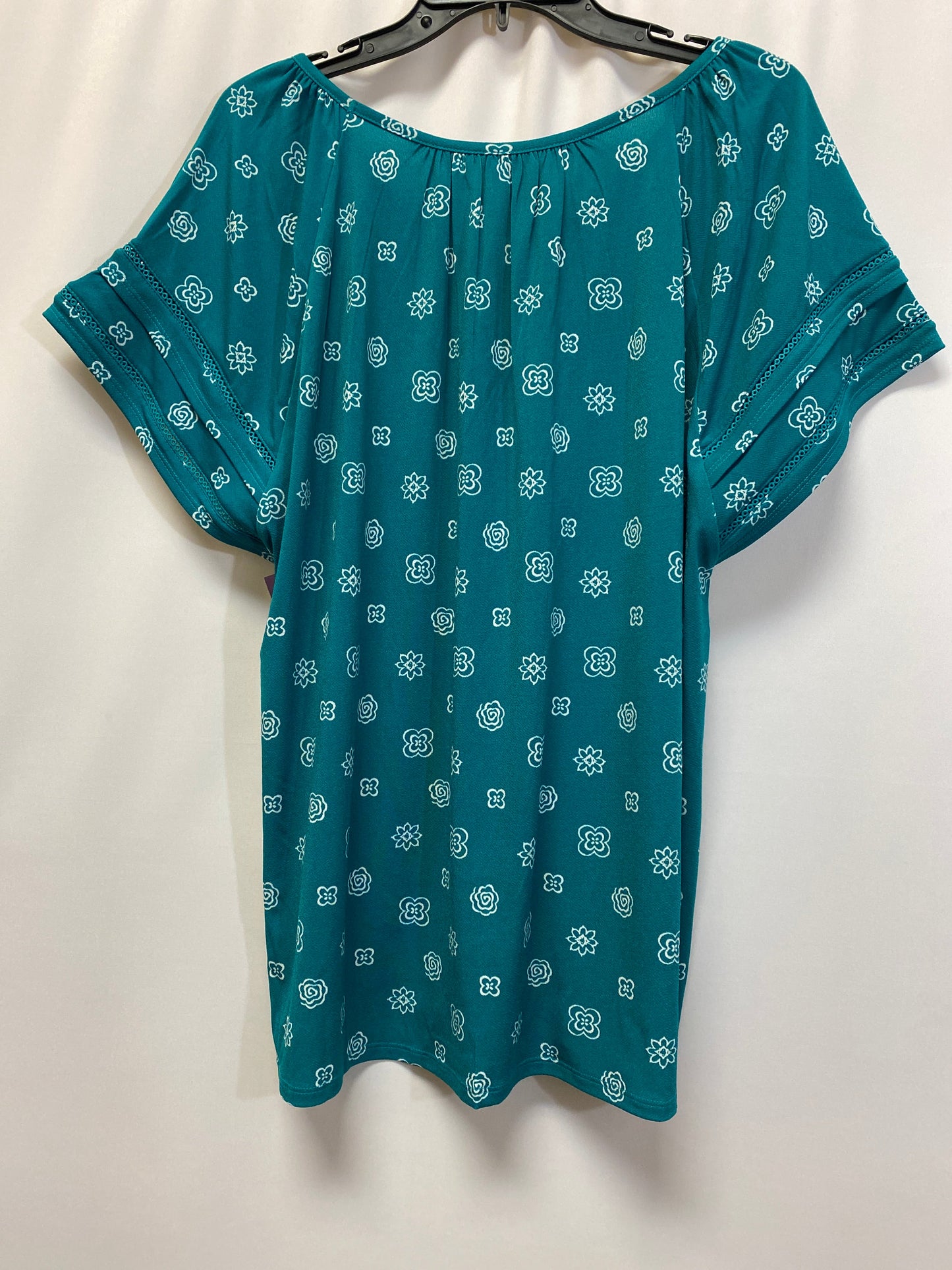 Green Top Short Sleeve Cato, Size 1x