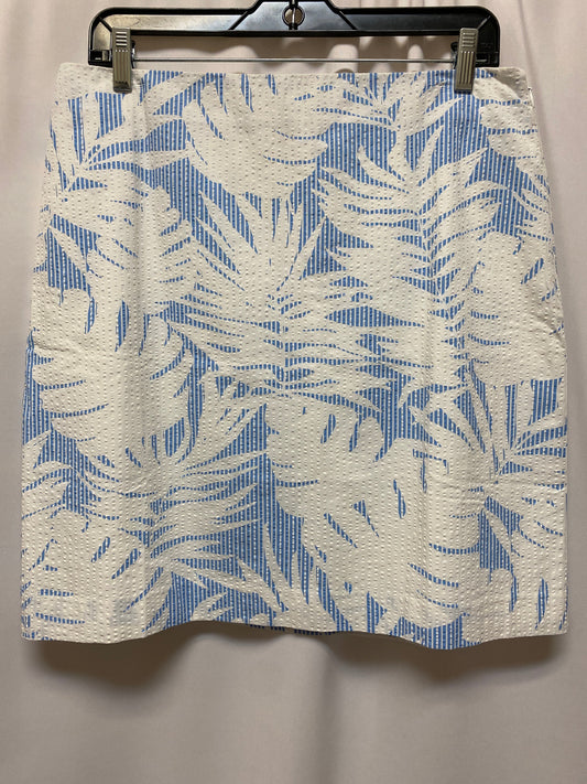 Blue & White Skirt Midi Talbots, Size 10