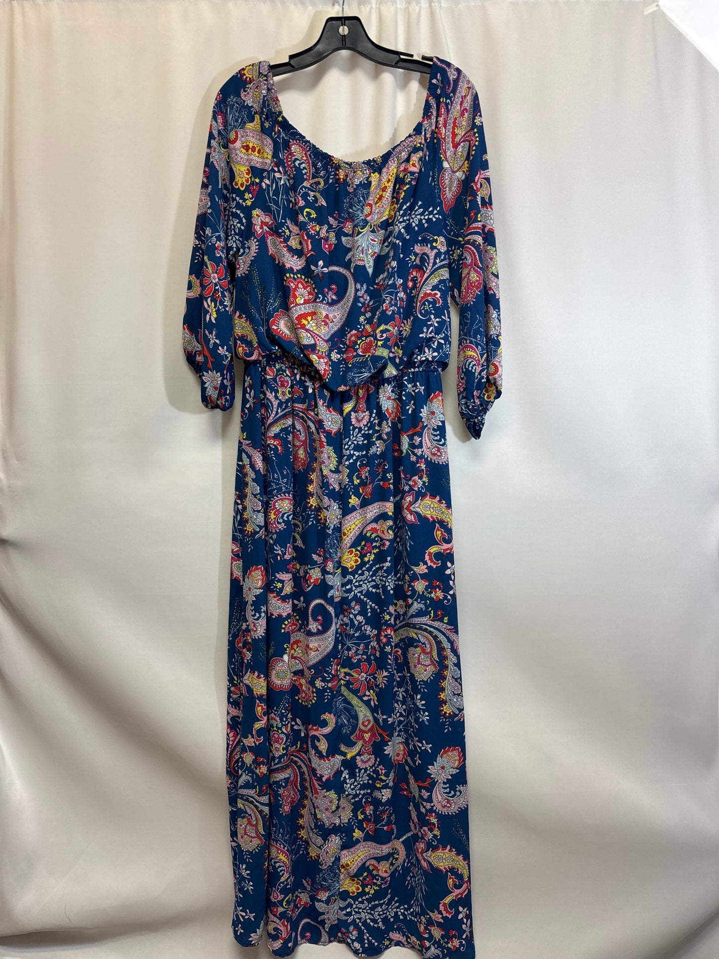 Blue Dress Casual Maxi Bisou Bisou, Size L