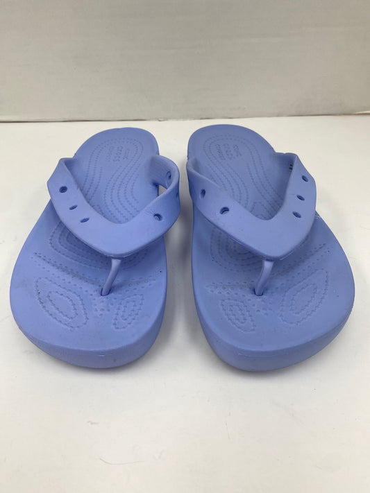 Purple Sandals Flip Flops Crocs, Size 9