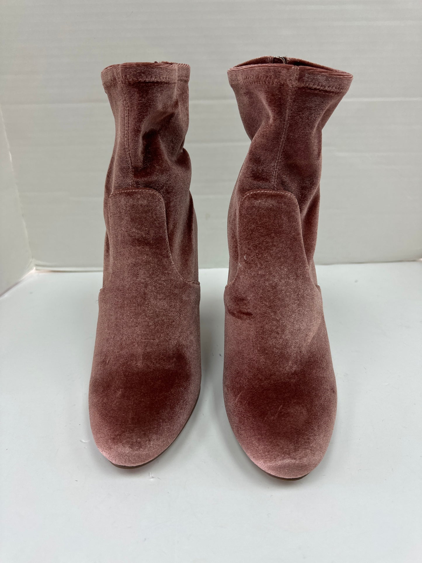 Pink Boots Ankle Heels Steve Madden, Size 10