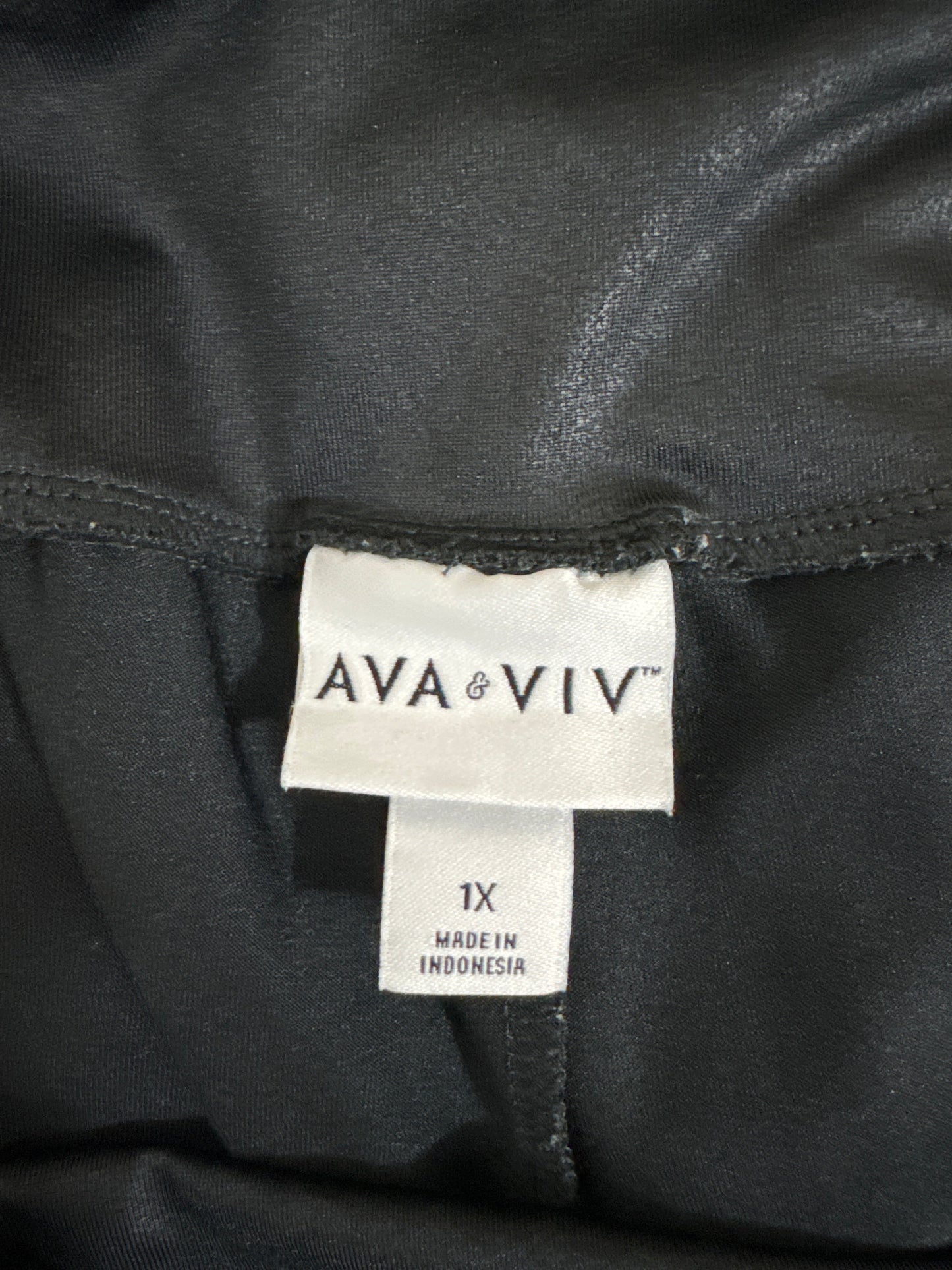 Athletic Leggings By Ava & Viv In Black, Size: 1x