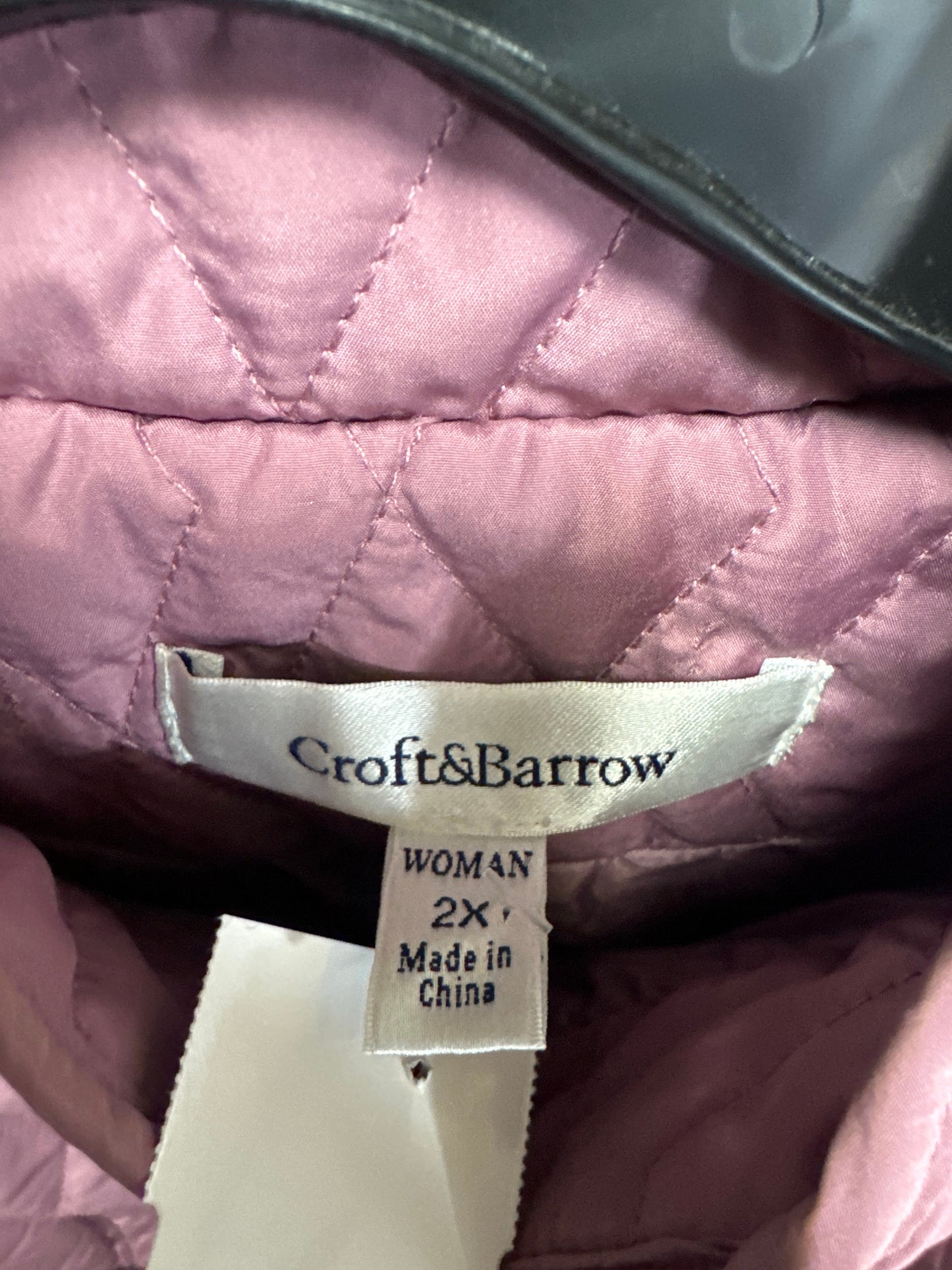 Vest Puffer & Quilted By Croft And Barrow In Pink, Size: 2x