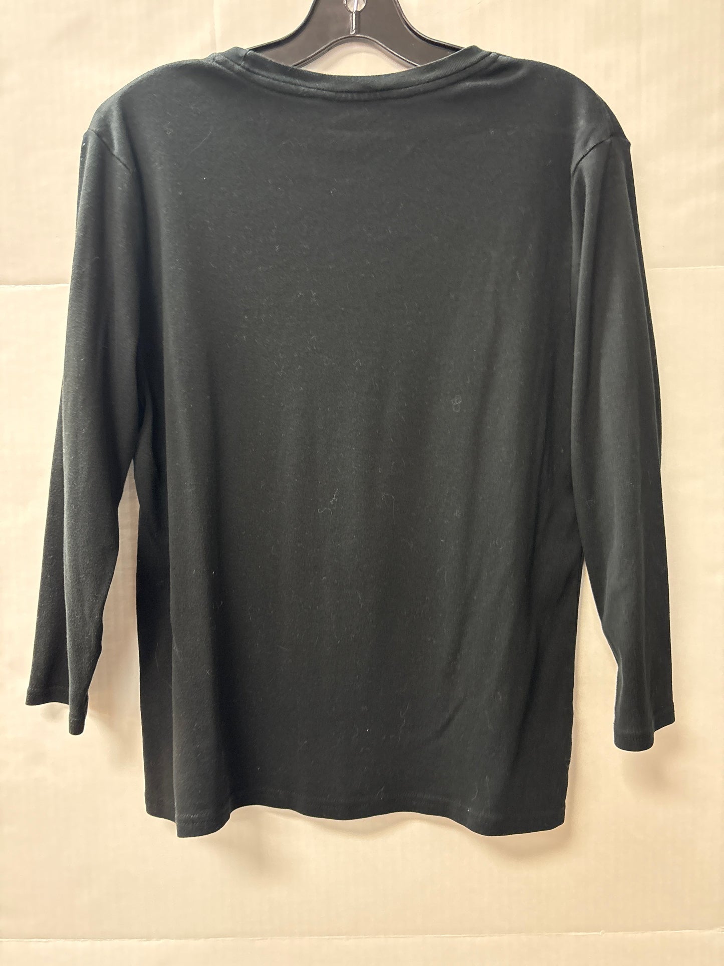 Top Long Sleeve By Ralph Lauren Blue Label In Black, Size: Xl