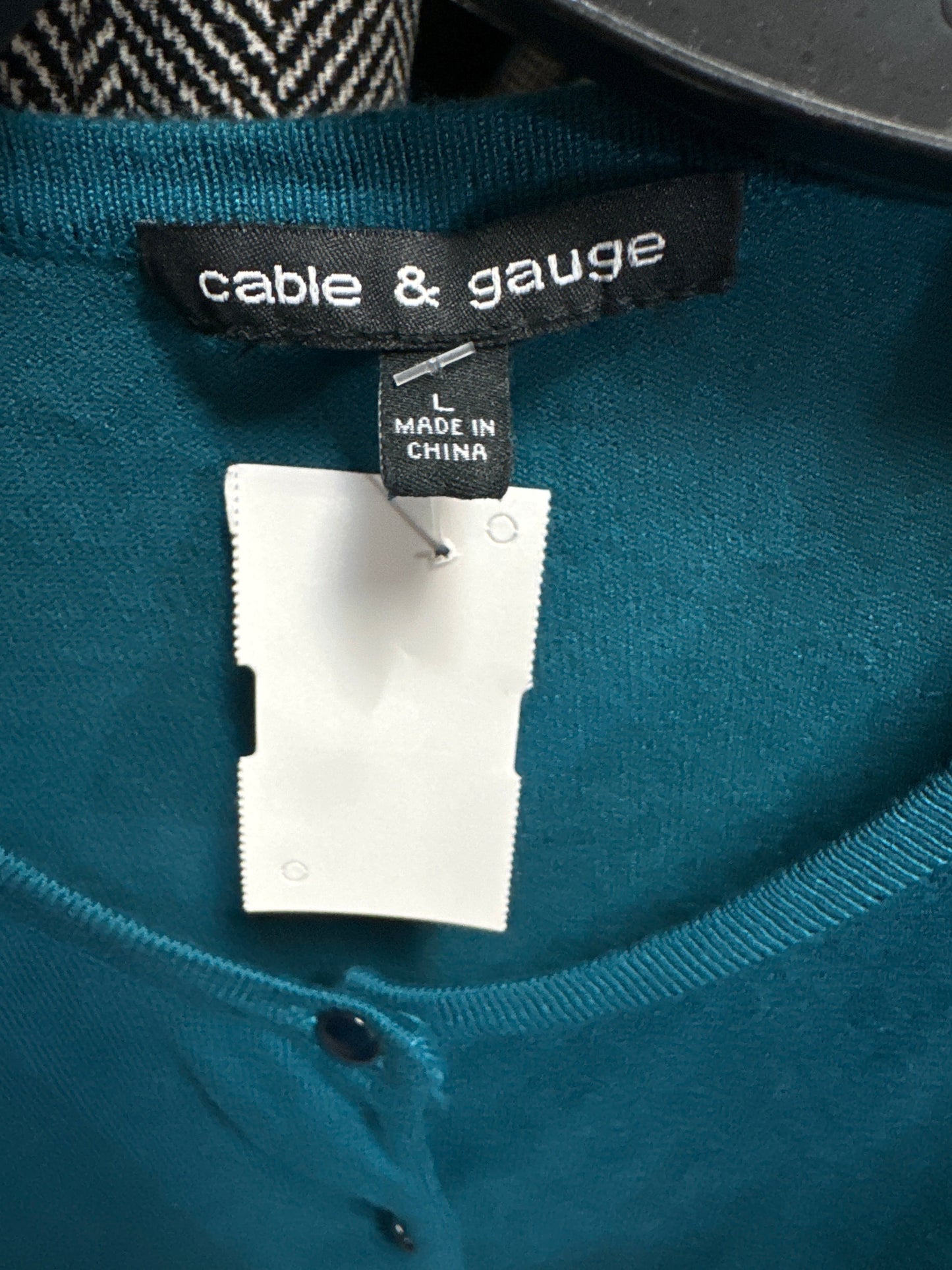 Sweater By Cable And Gauge In Teal, Size: L