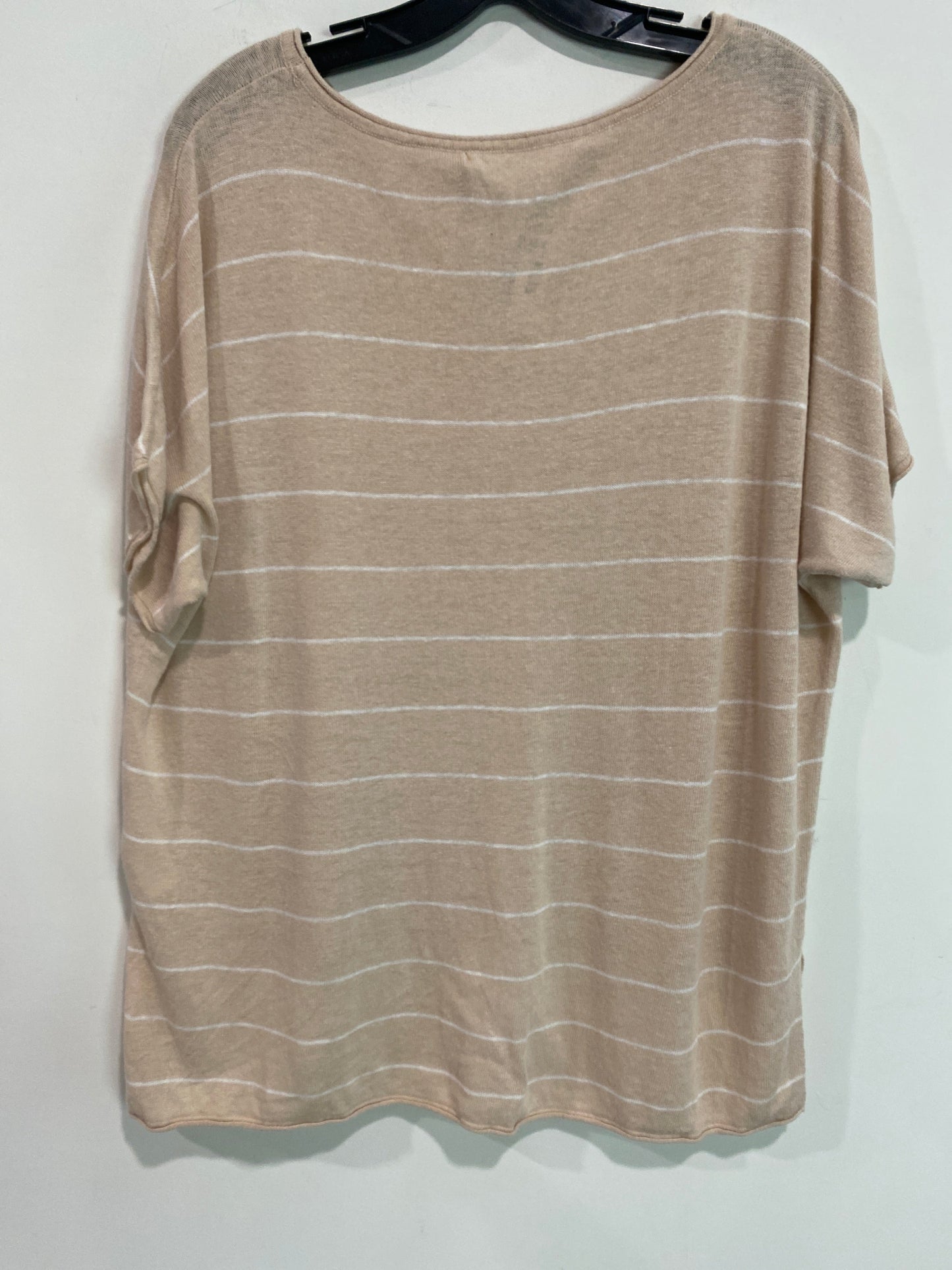 Top Short Sleeve By Max Studio In Beige, Size: M