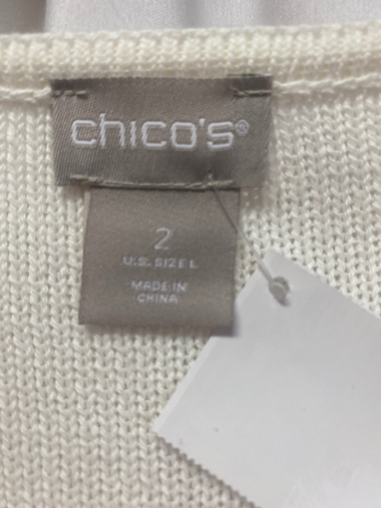 Sweater By Chicos In Cream, Size: L