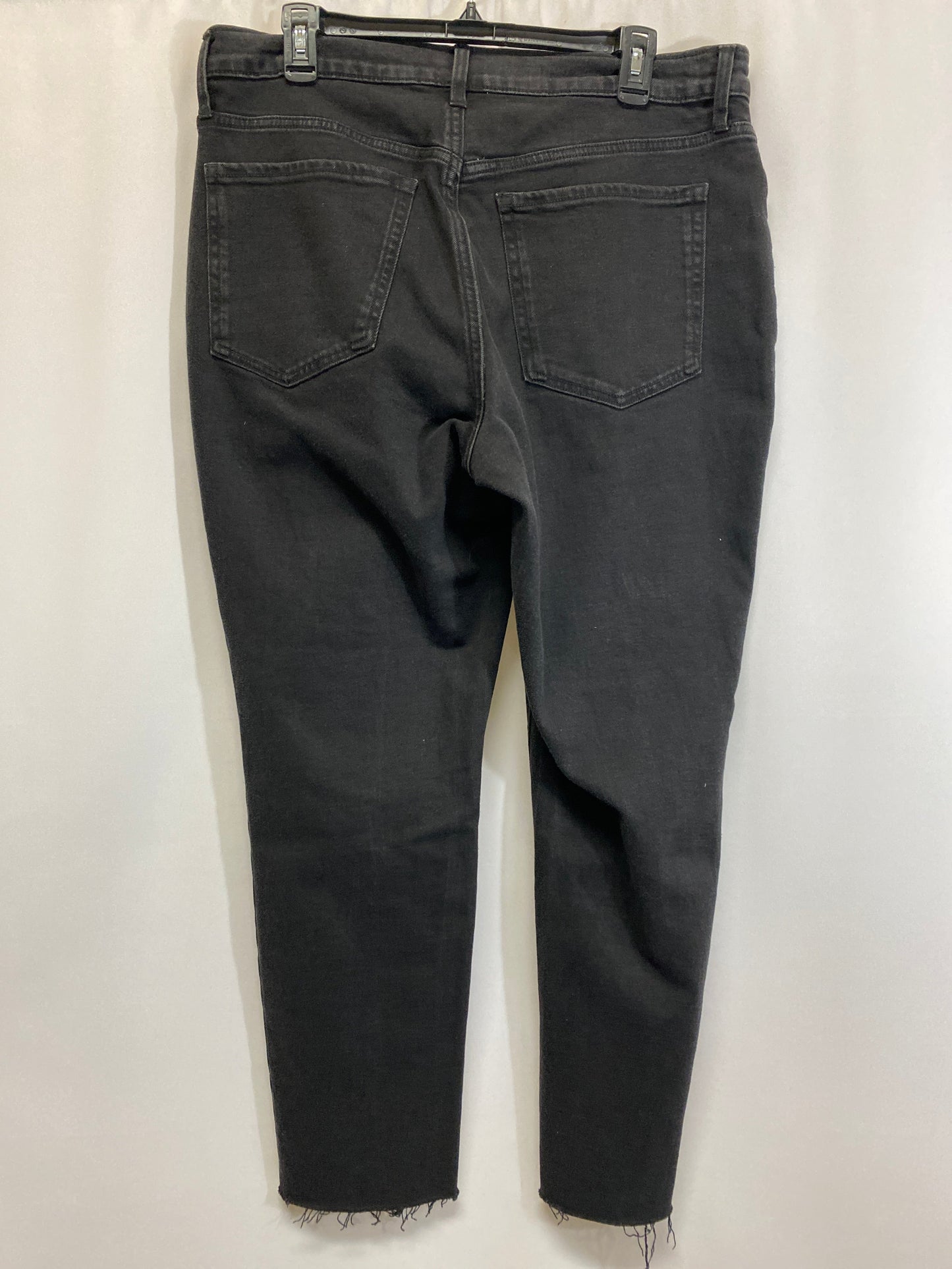 Jeans Straight By Old Navy In Black Denim, Size: 14