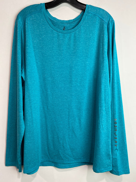 Top Long Sleeve By Skechers In Blue, Size: 2x