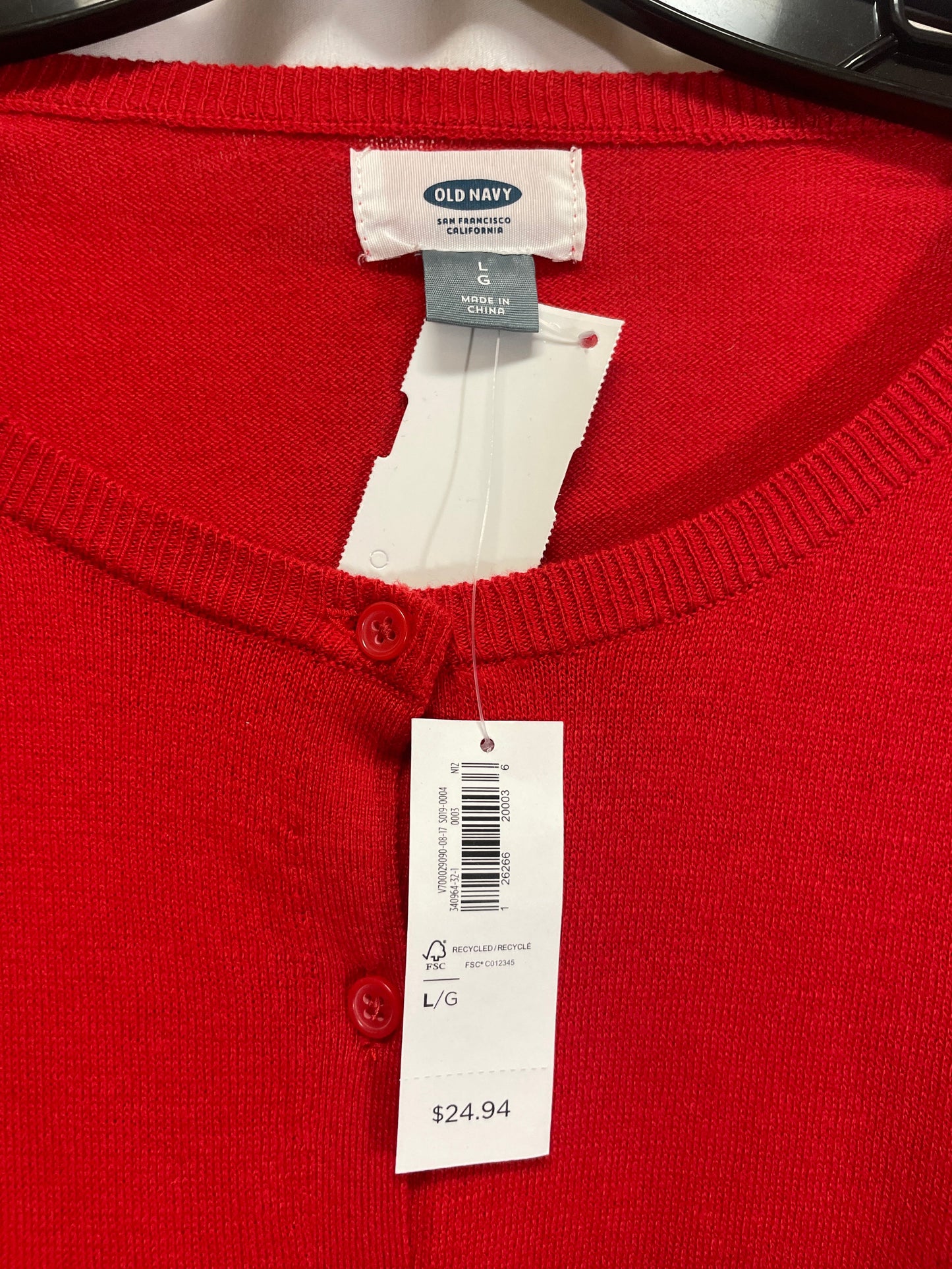 Cardigan By Old Navy In Red, Size: L