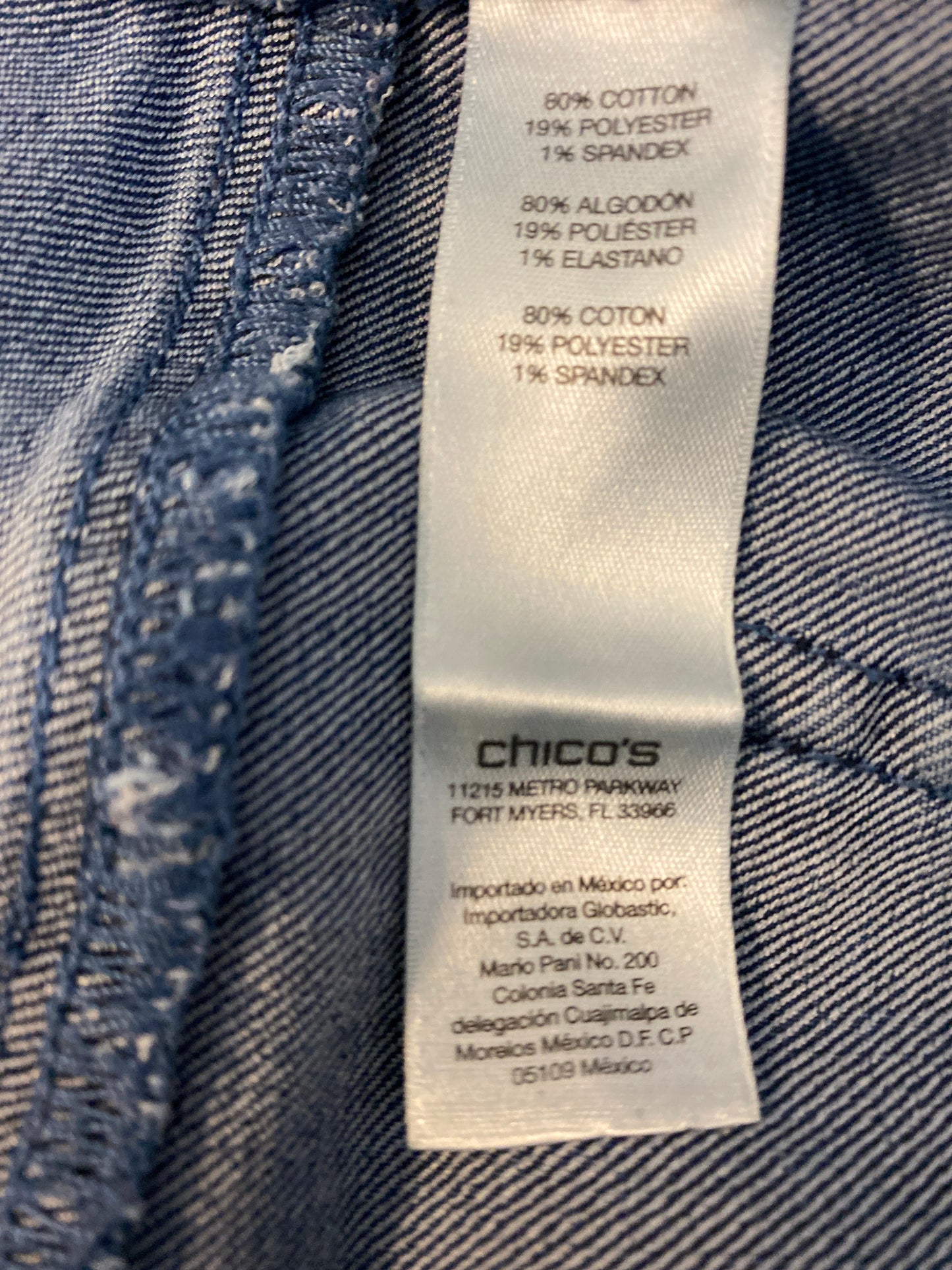 Jeans Straight By Chicos In Blue Denim, Size: 16